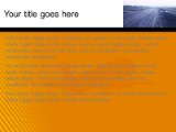 Landing Strip Orange PowerPoint Template text slide design