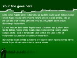 Cubist Green PowerPoint Template text slide design
