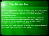 Stars Green PowerPoint Template text slide design