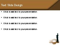 Hex Brown PowerPoint Template text slide design