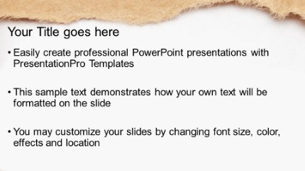 2023 Torn Paper Widescreen PowerPoint Template text slide design