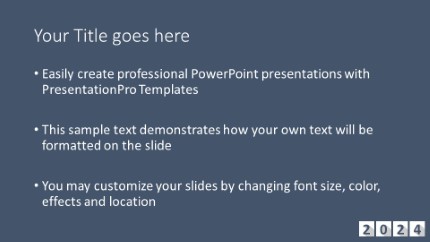 2024 Annual Report Dark Widescreen PowerPoint Template text slide design