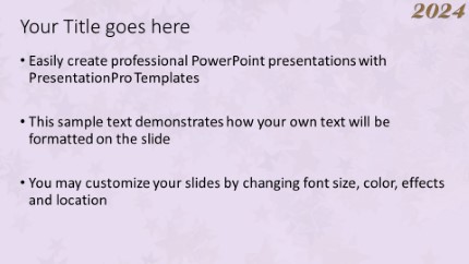 2024 Clipboard Stars Widescreen PowerPoint Template text slide design