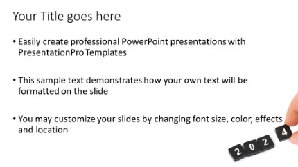 2024 Hand Tiles Widescreen PowerPoint Template text slide design