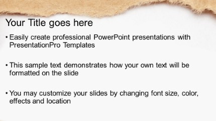 2024 Torn Paper Widescreen PowerPoint Template text slide design