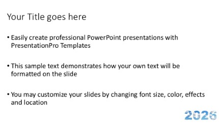 2026 Cloud Fill Widescreen PowerPoint Template text slide design