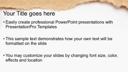 2026 Torn Paper Widescreen PowerPoint Template text slide design