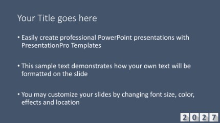 2027 Annual Report Dark Widescreen PowerPoint Template text slide design