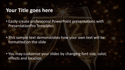 2027 Cheers Widescreen PowerPoint Template text slide design