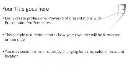 2027 Road to Success Widescreen PowerPoint Template text slide design