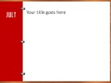 July Red PowerPoint Template text slide design