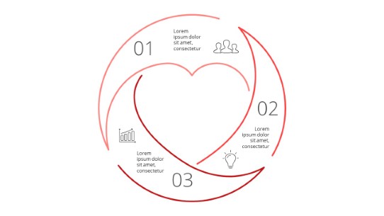 Circle Heart 68 PowerPoint Infographic pptx design