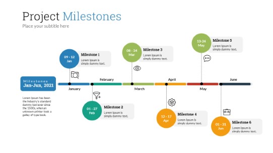 Milestones 7 PowerPoint Infographic pptx design
