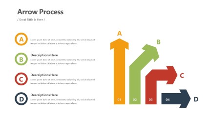 Arrows 4 Infographic Layout PowerPoint Infographic pptx design