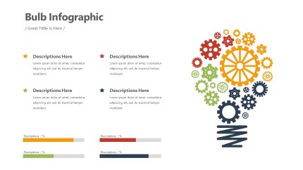 Bulb Gears Infographic Layout PowerPoint Infographic pptx design