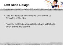 Education Learning to Paint PowerPoint Template text slide design