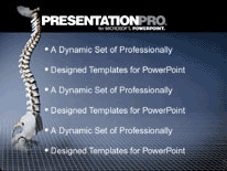 Backbone PowerPoint Template text slide design