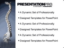 Backbone PowerPoint Template text slide design